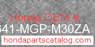 Honda 86641-MGP-M30ZA genuine part number image