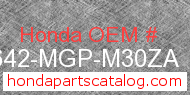 Honda 86642-MGP-M30ZA genuine part number image