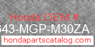 Honda 86643-MGP-M30ZA genuine part number image