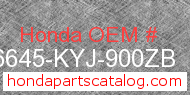 Honda 86645-KYJ-900ZB genuine part number image