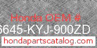 Honda 86645-KYJ-900ZD genuine part number image