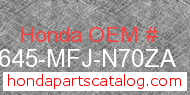 Honda 86645-MFJ-N70ZA genuine part number image