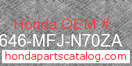 Honda 86646-MFJ-N70ZA genuine part number image