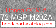Honda 86772-MGP-M20ZA genuine part number image