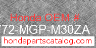 Honda 86772-MGP-M30ZA genuine part number image