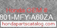 Honda 86801-MFY-A60ZA genuine part number image