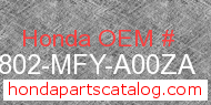 Honda 86802-MFY-A00ZA genuine part number image