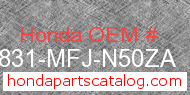 Honda 86831-MFJ-N50ZA genuine part number image