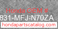 Honda 86831-MFJ-N70ZA genuine part number image