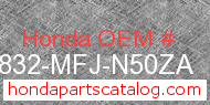 Honda 86832-MFJ-N50ZA genuine part number image
