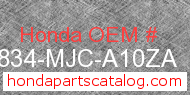 Honda 86834-MJC-A10ZA genuine part number image
