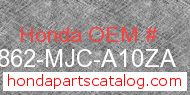 Honda 86862-MJC-A10ZA genuine part number image