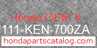 Honda 87111-KEN-700ZA genuine part number image