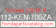 Honda 87112-KEN-700ZA genuine part number image
