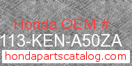 Honda 87113-KEN-A50ZA genuine part number image