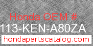 Honda 87113-KEN-A80ZA genuine part number image