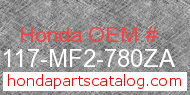 Honda 87117-MF2-780ZA genuine part number image