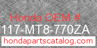 Honda 87117-MT8-770ZA genuine part number image