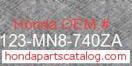 Honda 87123-MN8-740ZA genuine part number image
