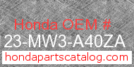 Honda 87123-MW3-A40ZA genuine part number image