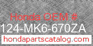 Honda 87124-MK6-670ZA genuine part number image