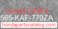 Honda 87565-KAF-770ZA genuine part number image