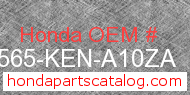 Honda 87565-KEN-A10ZA genuine part number image