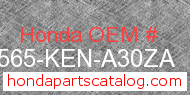 Honda 87565-KEN-A30ZA genuine part number image
