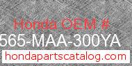 Honda 87565-MAA-300YA genuine part number image