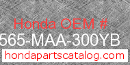 Honda 87565-MAA-300YB genuine part number image