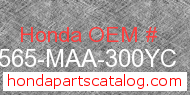 Honda 87565-MAA-300YC genuine part number image