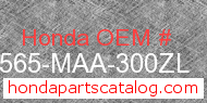 Honda 87565-MAA-300ZL genuine part number image