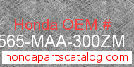Honda 87565-MAA-300ZM genuine part number image