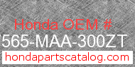 Honda 87565-MAA-300ZT genuine part number image