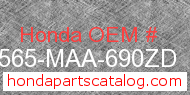Honda 87565-MAA-690ZD genuine part number image