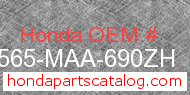 Honda 87565-MAA-690ZH genuine part number image