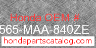 Honda 87565-MAA-840ZE genuine part number image