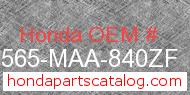 Honda 87565-MAA-840ZF genuine part number image