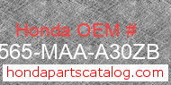 Honda 87565-MAA-A30ZB genuine part number image