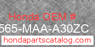 Honda 87565-MAA-A30ZC genuine part number image
