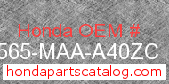 Honda 87565-MAA-A40ZC genuine part number image