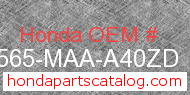 Honda 87565-MAA-A40ZD genuine part number image