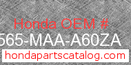 Honda 87565-MAA-A60ZA genuine part number image