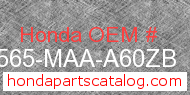 Honda 87565-MAA-A60ZB genuine part number image