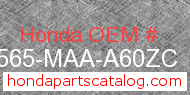 Honda 87565-MAA-A60ZC genuine part number image