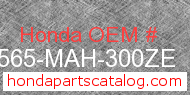 Honda 87565-MAH-300ZE genuine part number image
