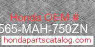 Honda 87565-MAH-750ZN genuine part number image