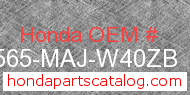 Honda 87565-MAJ-W40ZB genuine part number image