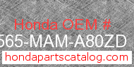 Honda 87565-MAM-A80ZD genuine part number image