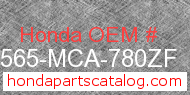 Honda 87565-MCA-780ZF genuine part number image